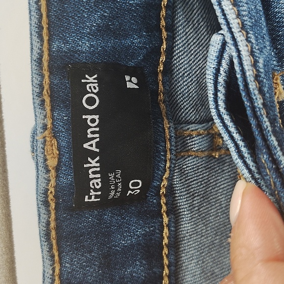 Frank & Oak The Kim Comfort Stretch Jean Size 30 Denim Blue Jeans High Rise - Picture 4 of 7